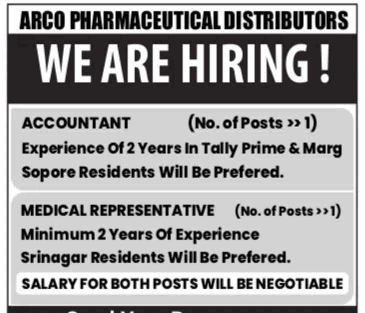 Today Private Jobs in Srinagar