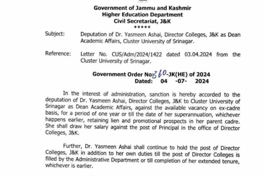 Dr. Yasmeen Ashai appointed as Dean Academic Affairs at Cluster University