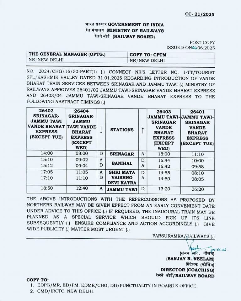 Vande Bharat Train Time Table: Only Four Station for Vande Bharat train
