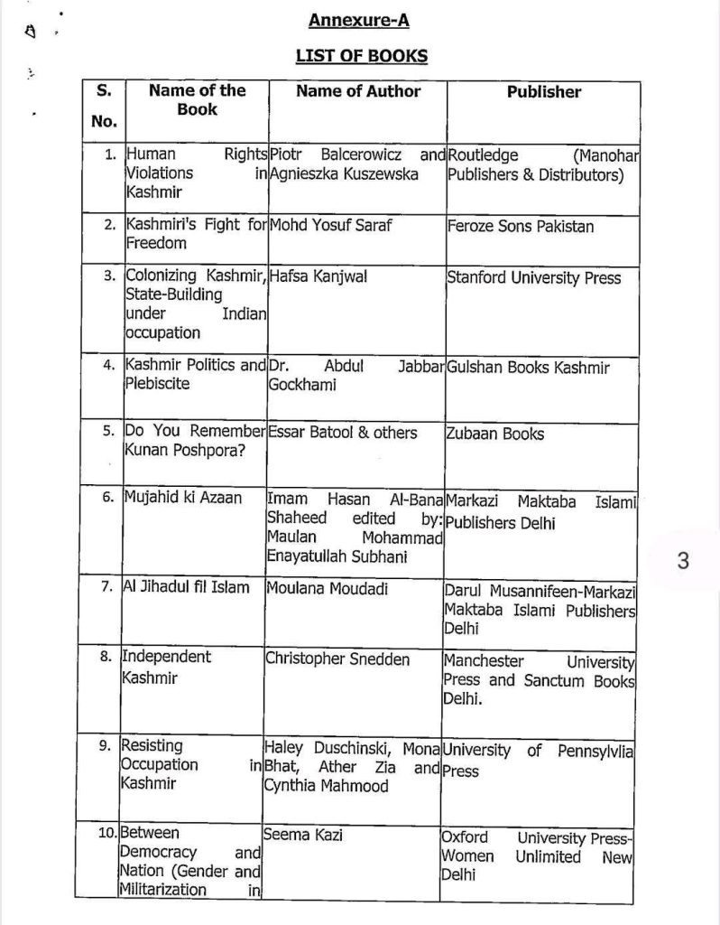Govt Bans 25 Books in J&K for Spreading False Narrative and Promoting Secessionism